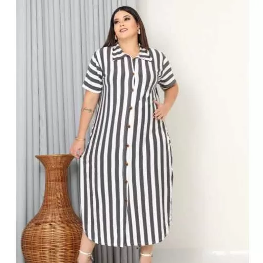 Vestido Chemise Plus Size | Viscolycra Confortáve