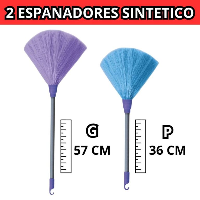 Kit 2 Espanadores Pó Sintetico Grande Pequeno Poe