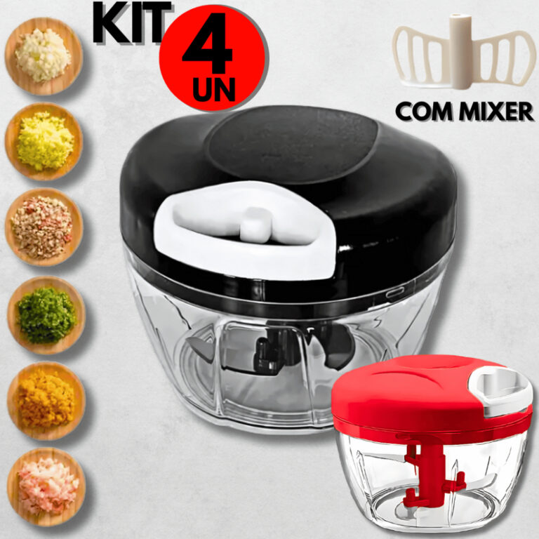 Kit Processador de Alimentos Cebola e Legumes Manu