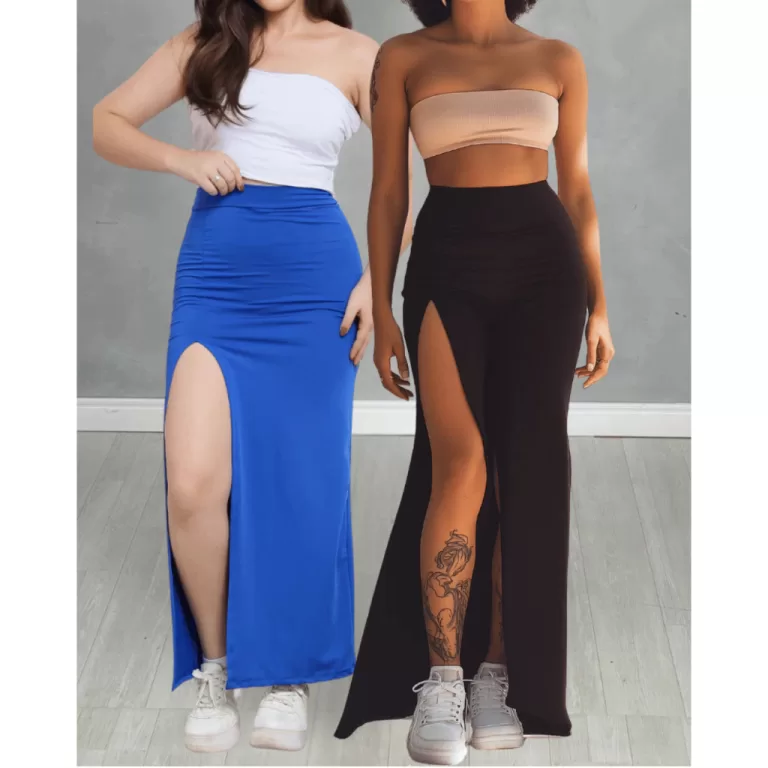 Kit 2 Saia Feminina com Fenda Lateral Athleisure  