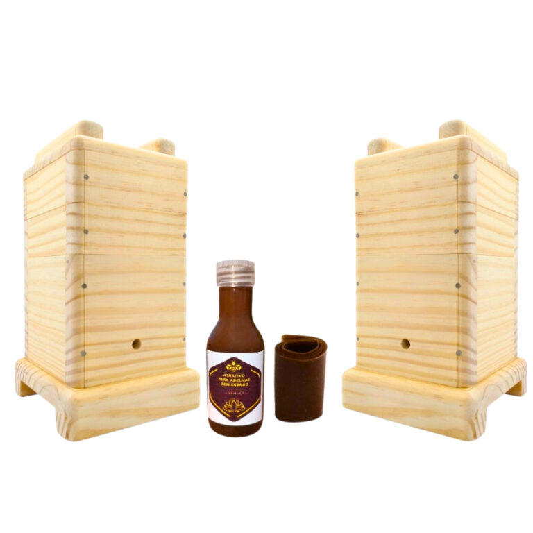 Kit 2 Caixas para Abelha Jataí 12×12 com Enc