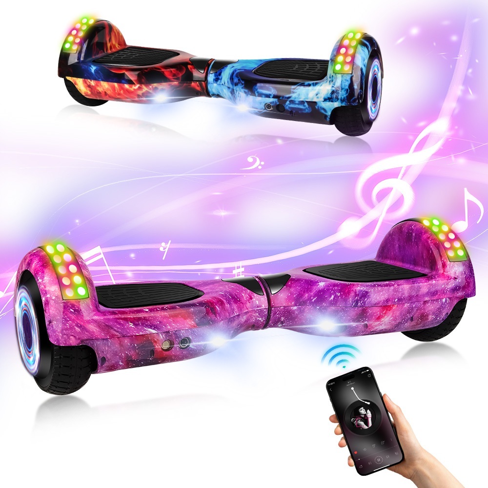 Hoverboard Infantil 6.5 – Skate Elétrico com Bluetooth, LED e Autobalanceamento | Presente Perfeito