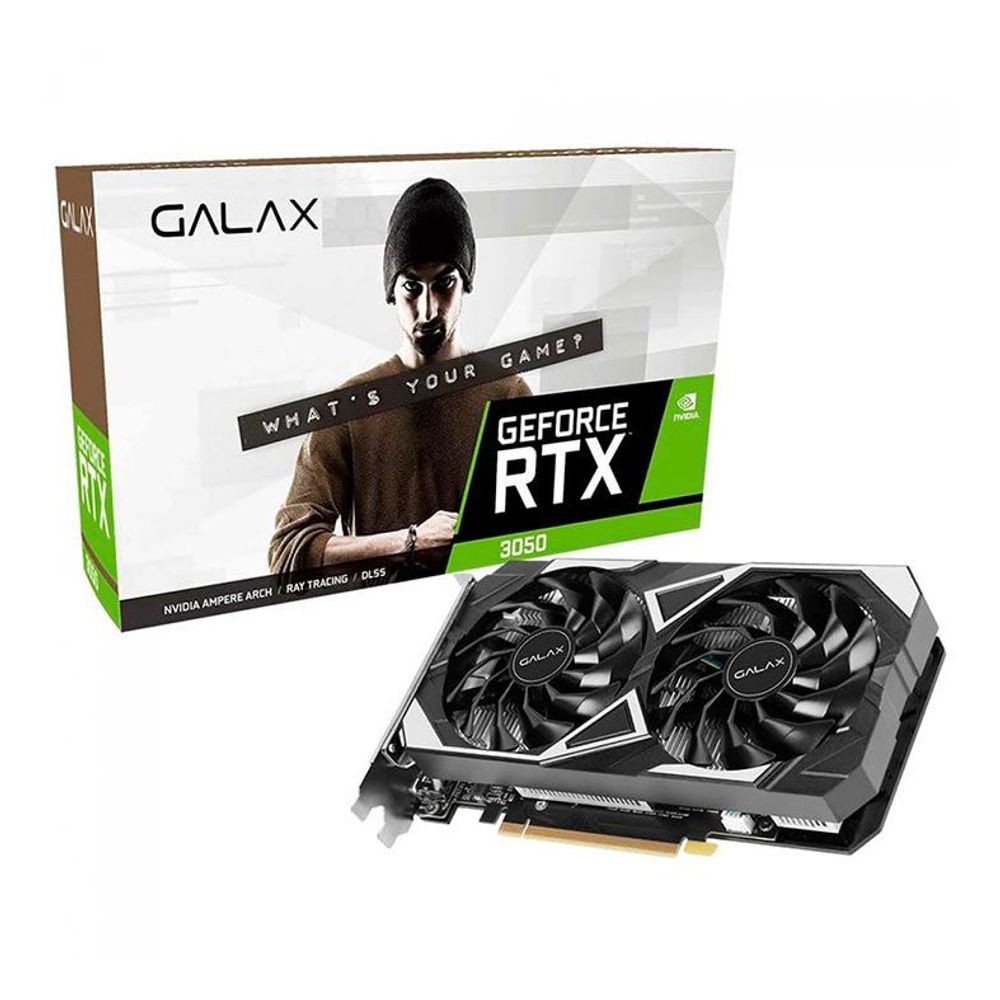 Placa de Video NVIDIA Geforce Galax  RTX3050 EX 2X 6GB – 96 Bits – Dv/hdmi/dp – 35NRLDHP9OID