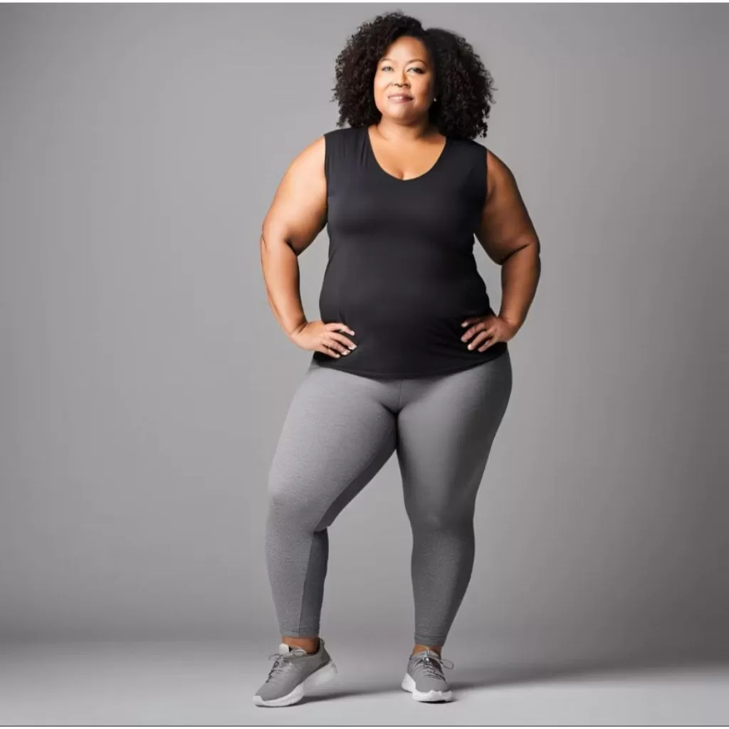 Calça Legging Plus Size  Cós Alto Suplex