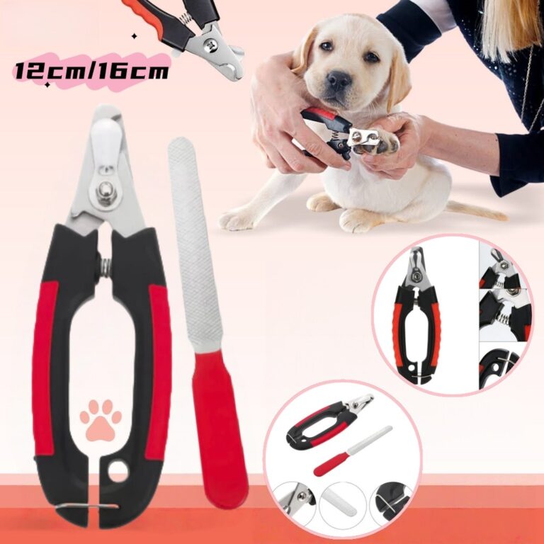 Kit Cortador Alicate + Lixa De Unha Gatos E Cães 