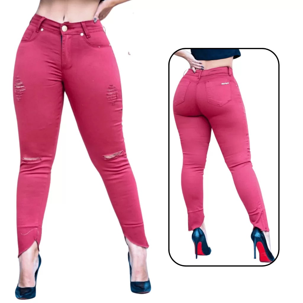 Calça Jeans Capri Feminina Cintura Alta Lycra Elastano Levanta Empina Bumbum Skinny Dia a Dia