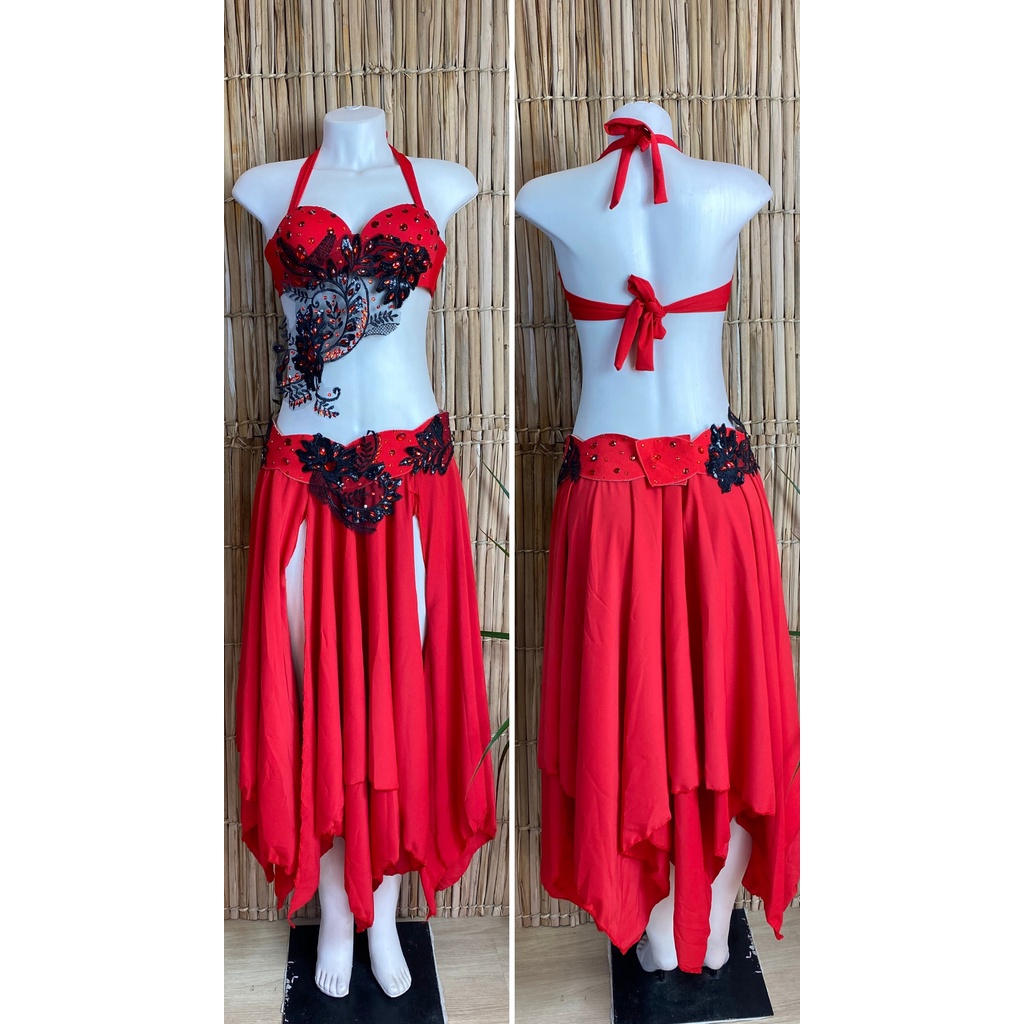 [Liquidação] Dança do Ventre Traje Bordado Completo- Pronta Entrega – TPCL-510