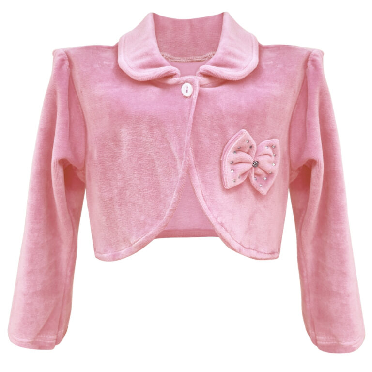 Bolero Casaco Casaquinho Infantil Rosa Plush Festa