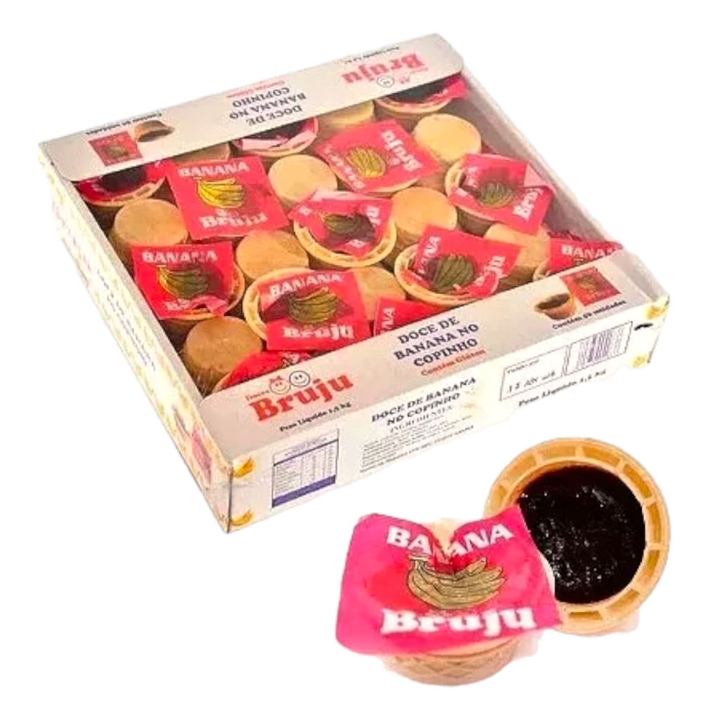 Doce Copinho De Banana Bruju Caixa C/ 40 Un Doce De Banana