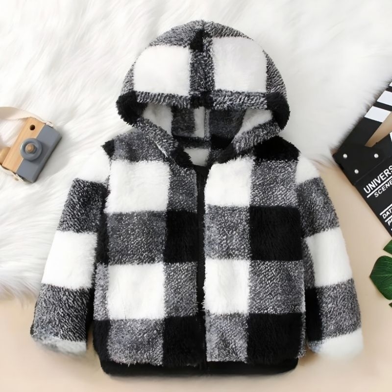 Blusa de Frio Menino e Menina Infantil Pelinho com Capuz TOUCA Tedy Casaco Teddy Ted Roupa de Frio C