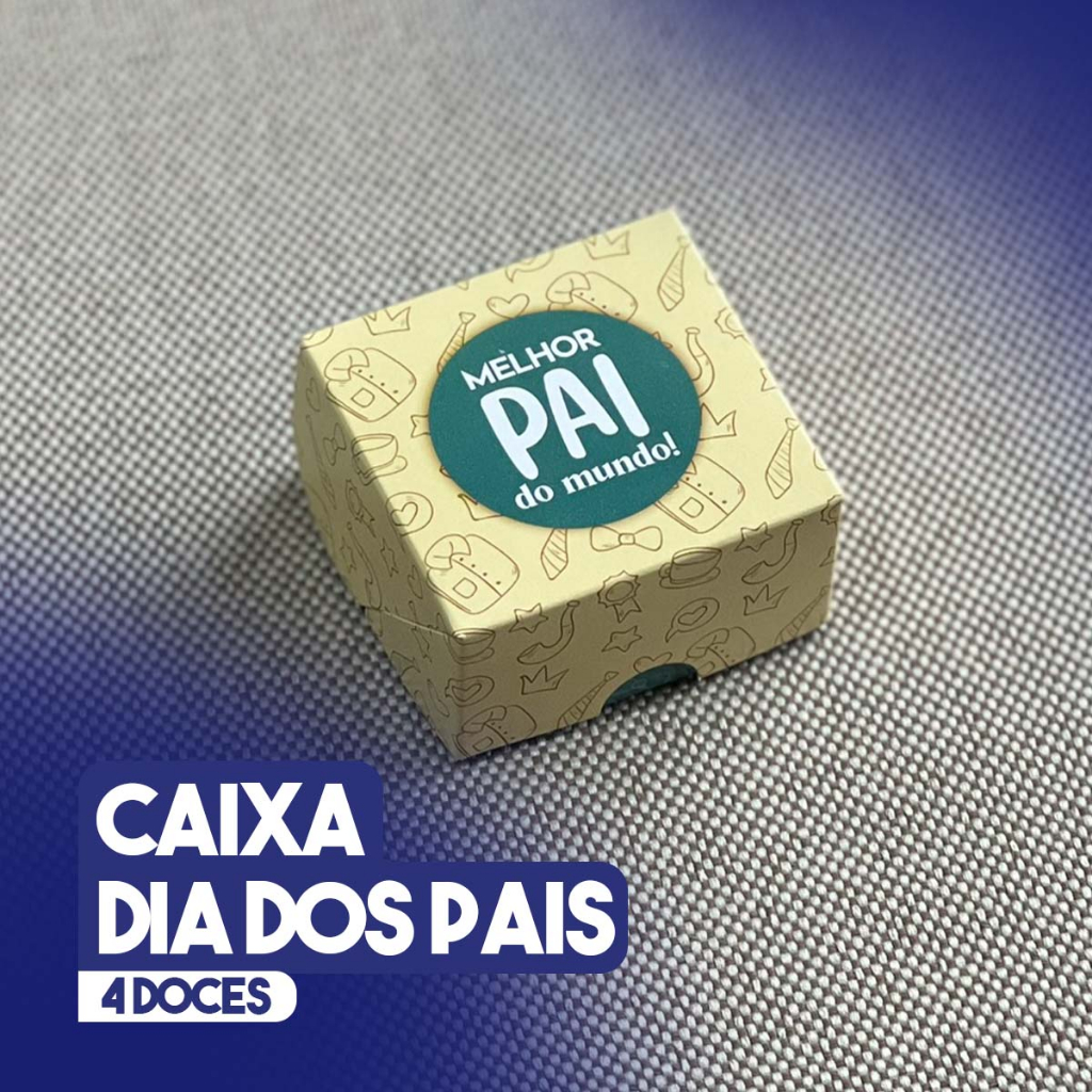 25unid Caixa 4 Doces Brigadeiros Dia dos Pais