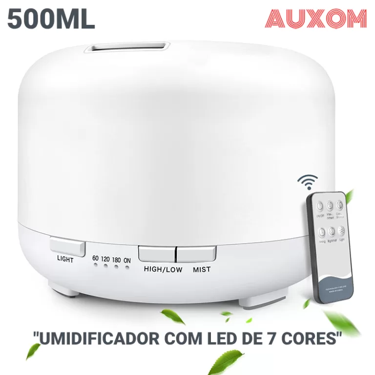 500ML Umidificador Difusor Aromatizador Luz LED De