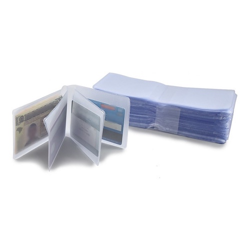 Refil Plástico De Documentos Para Carteira 10 Uni