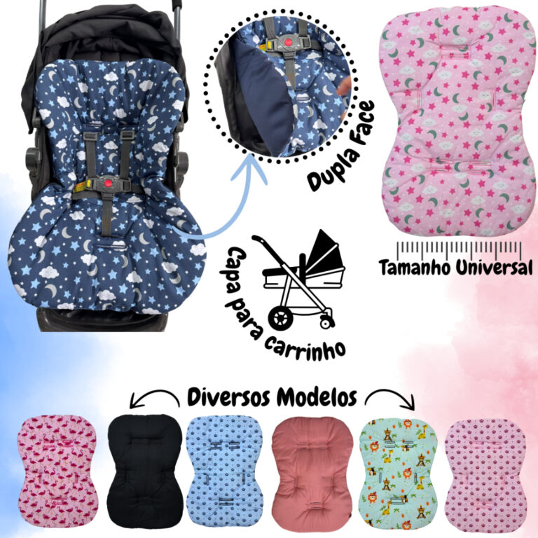Capa Colchonete para carrinho de bebê tamanho uni