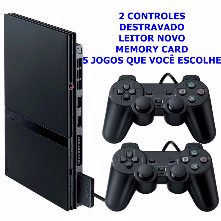 Playstation 2 Completo PS2 Play 2 + 2 Controles + 