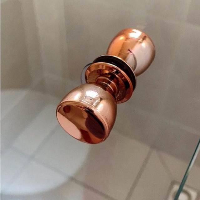 Puxador rose gold para box blindex/ porta de vidro