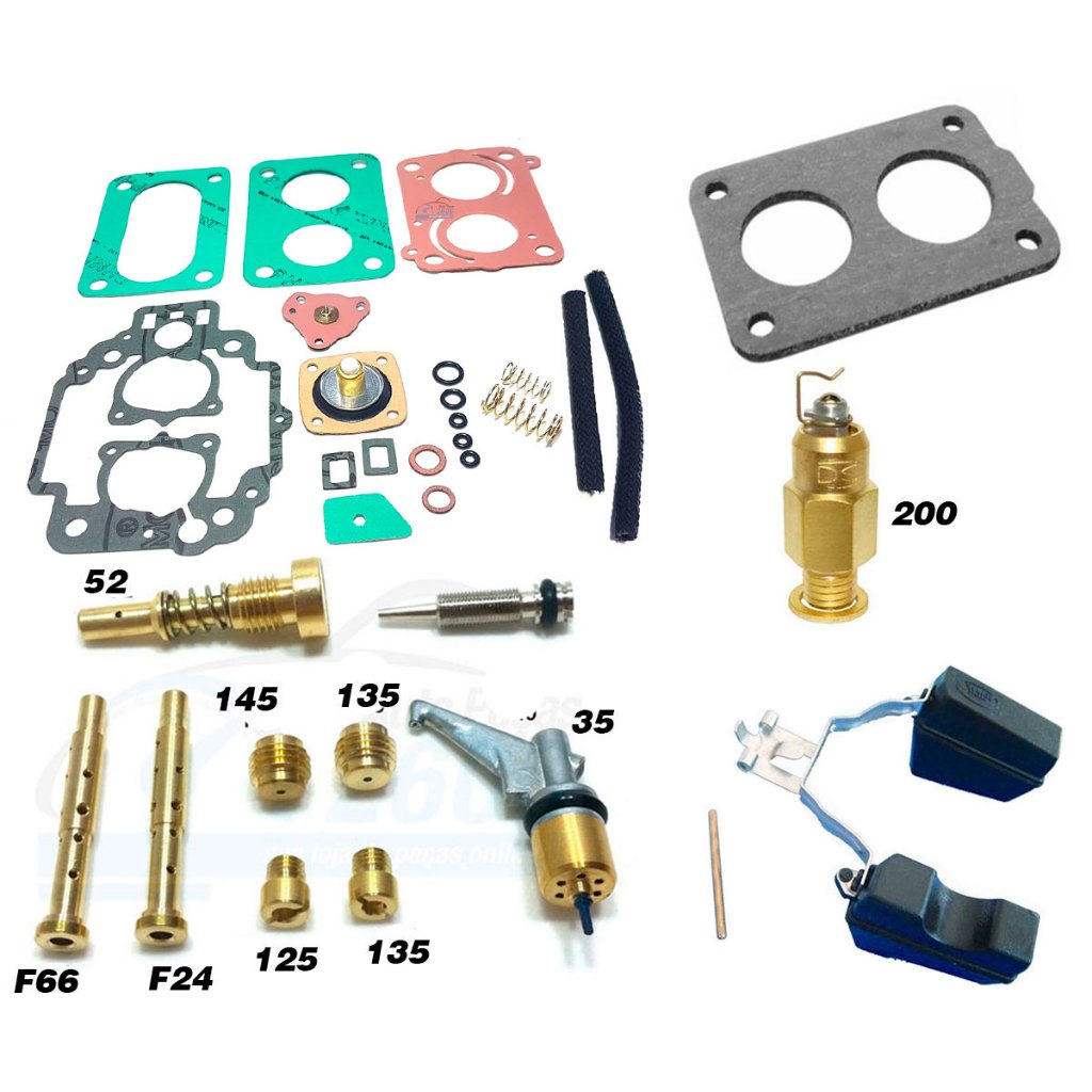 Reparo Juntas Kit Gicle Carburador Weber TLDZ Gol Voyage Parati 1.8 Gasolina