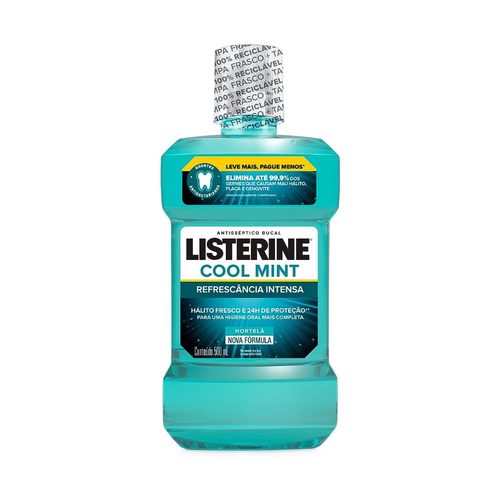 Enxaguante Bucal Listerine Cool Mint Com 500Ml –