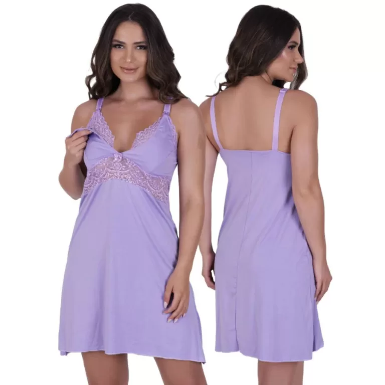 Camisola Amamentação detalhes em renda perfeita 