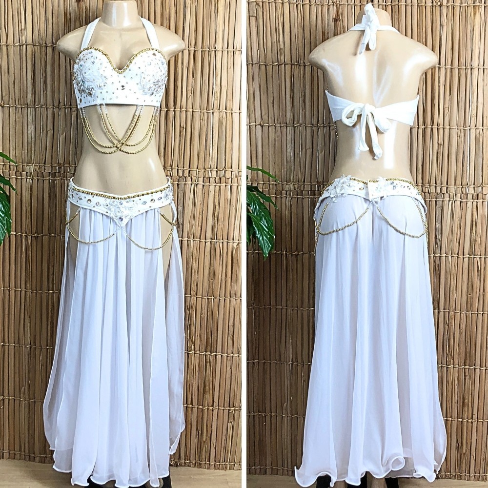 [Liquidação] Dança do Ventre Traje Bordado Completo Pronta Entrega XG (48) – TPCL-703