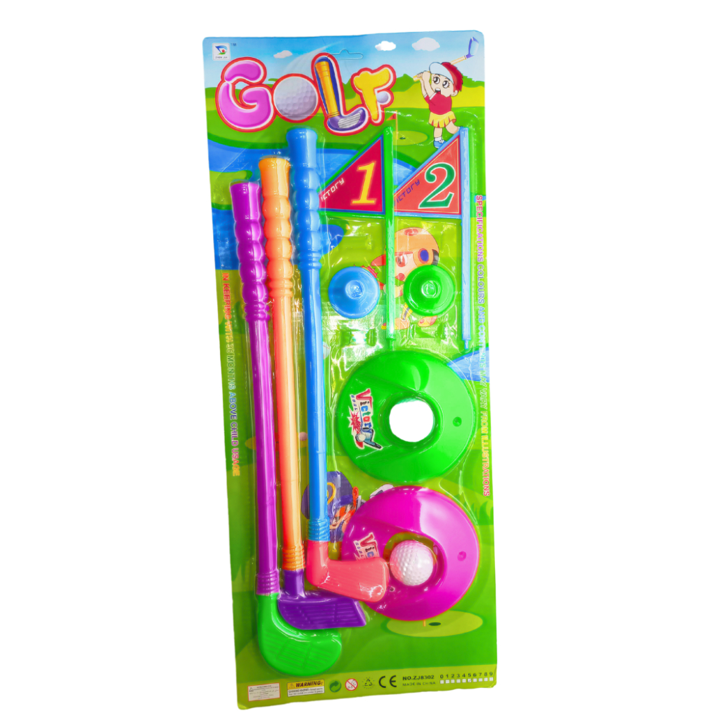 jogo kit mini golf infantil brinquedo interativo diversão em familia completo