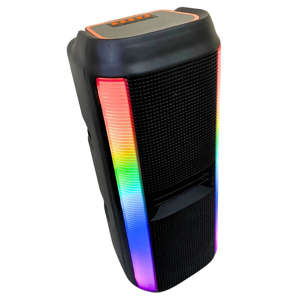 Caixa Som Portatil Amplificada Som Stereo Bluetooth Caixinha com 2 Alto Falante Torre