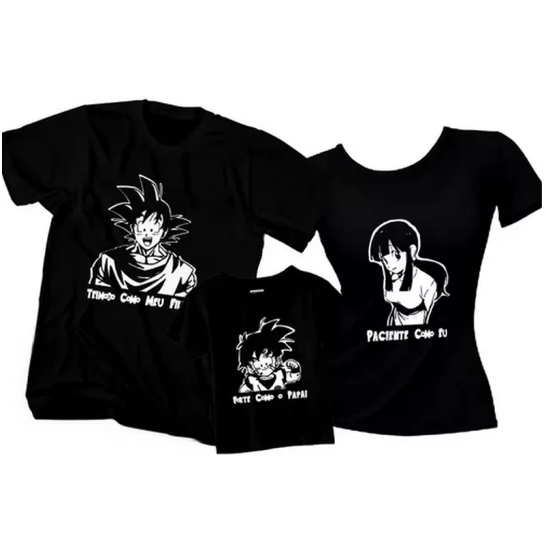 Kit Tal Pai Tal Filho e Mãe Dragon Ball Z Goku Go