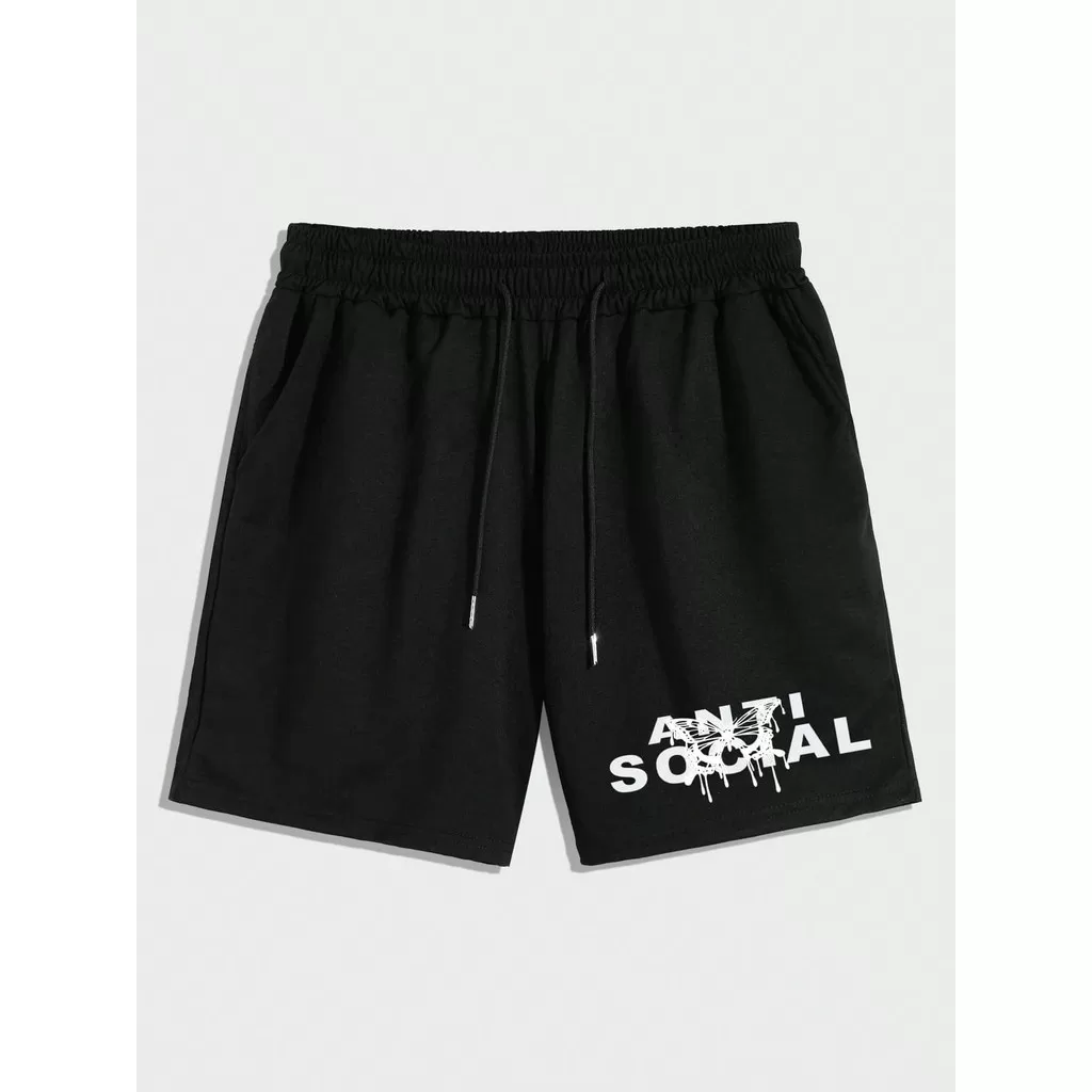 Bermuda Short Masculino Streetwear ANTI SOCIAL Moda Basquete Estilo e Conforto Treinos e Uso Casual