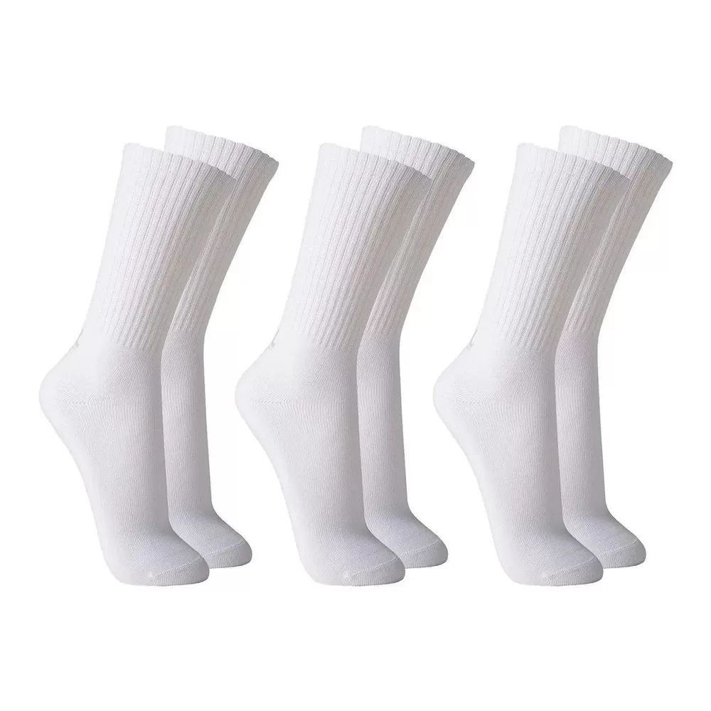 Kit 3 Pares Meia Cano Alto Atoalhada Lupo Masculina