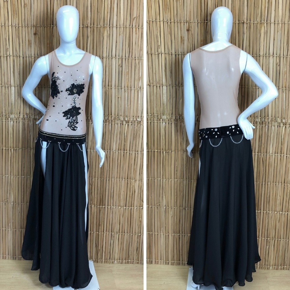 Dança do Ventre Traje Bordado Completo com Body – Pronta Entrega – TC-BODY76