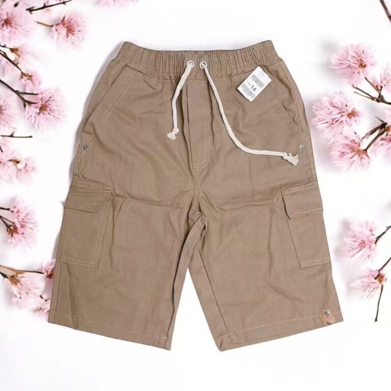 JT Shorts cargo infantil , sarja de algodão, cint