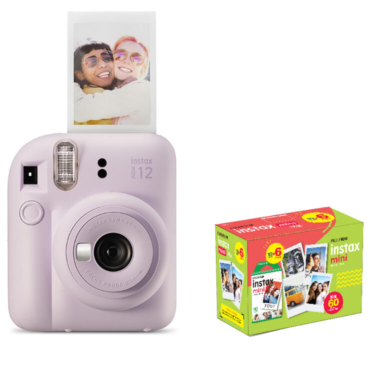 Câmera Instax Mini 12 FujiFIlm + Filme de 60 Pose