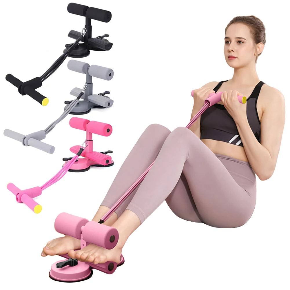 Equipamento auxiliar abdominais fitness unissex ventosa muscular abdominal dispositivo de pé fixo-V2