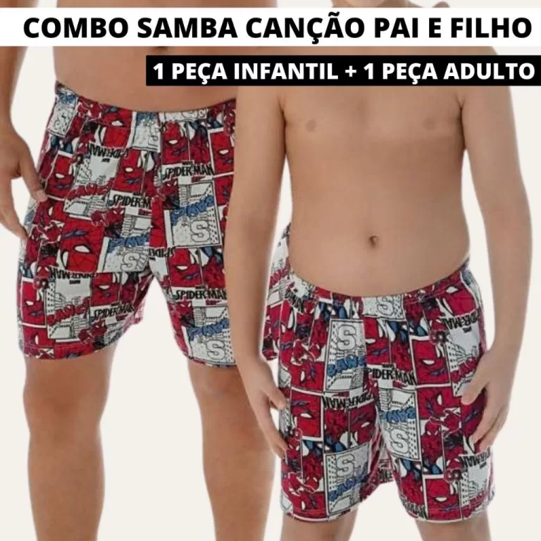 Combo Samba Canção Pai e Filho Infantil Adulto C