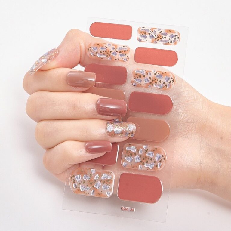 Adesivo de esmalte de purpurina cor pura Adesivo d