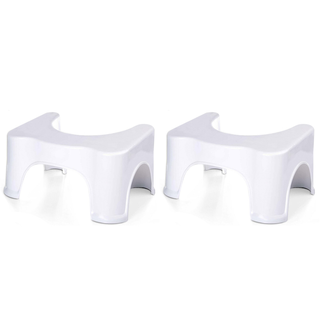 Kit 2 Banquinho Para Apoio Pés Antiderrapante Cócoras