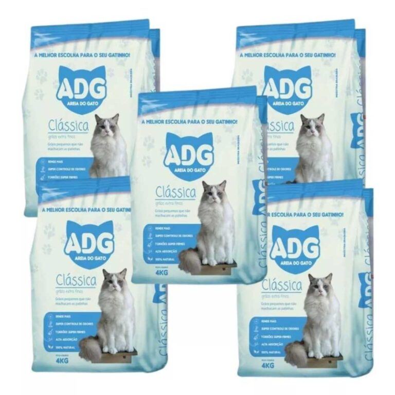 Areia Para Gatos Adg Areia De Gato Clássica C/ 5 
