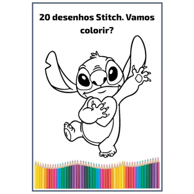 Kit 20 Folhas A4 para Colorir  Desenhos Lilo E Sti