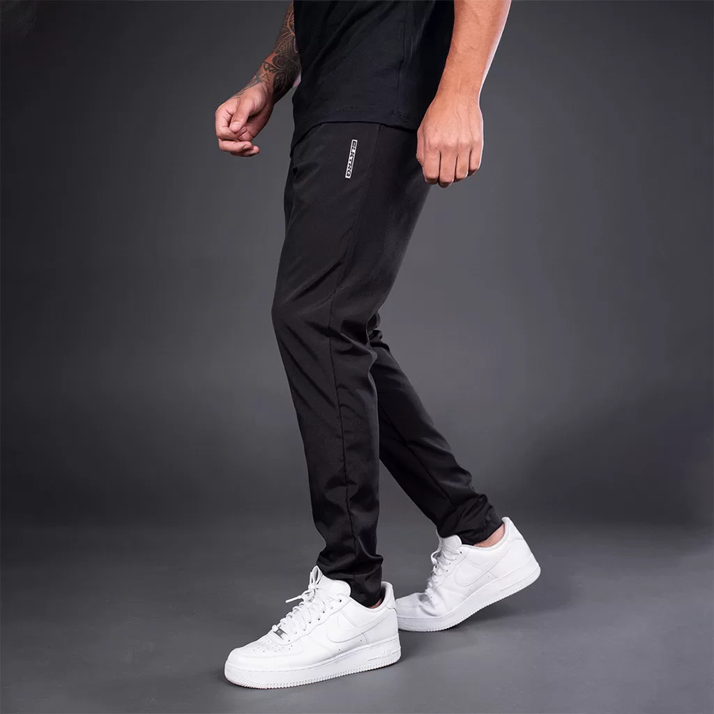 Calça Masculina Poliéster com Elastano Lisa para uso Casual Esporte Dia a Dia  Black Targ