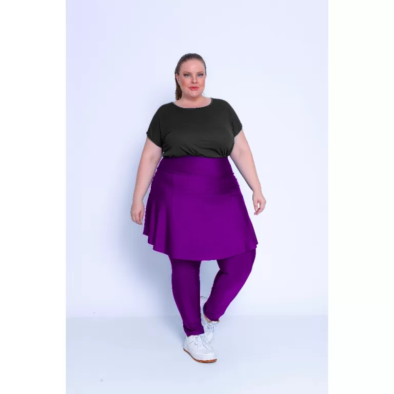 Calça Saia Com Bolso Para Academia Plus Size Roup