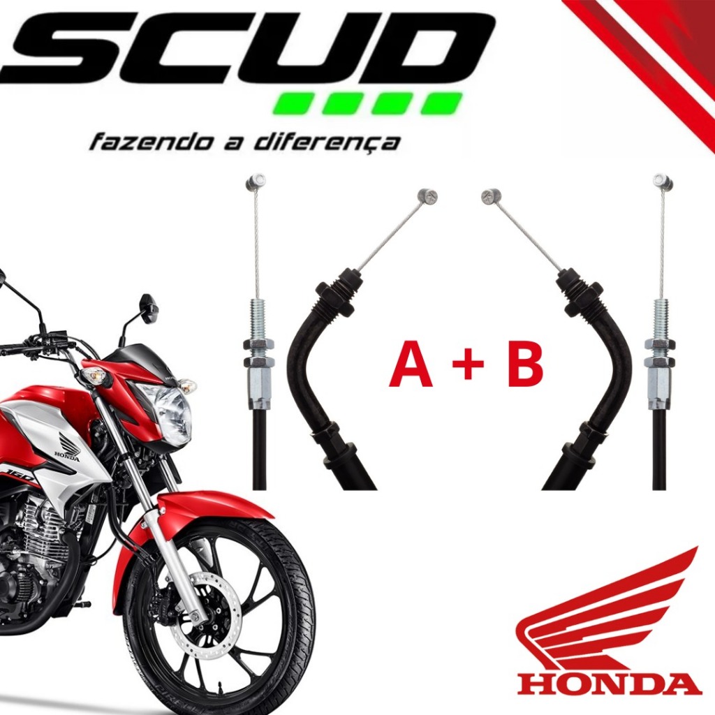 Cabo Acelerador A + B Honda Titan 160 Original SCUD