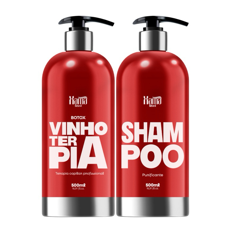 Escova sem formol 2 passos 500ml cada vinhoterapia