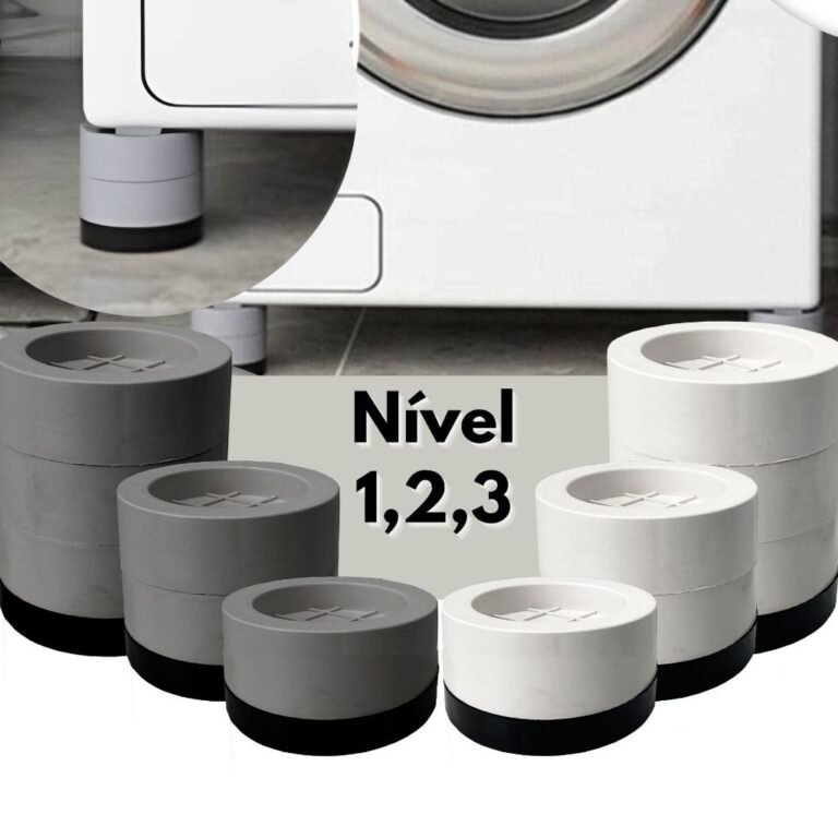 Kit Pés Para Máquina de Lavar Nivelador 4 Peças