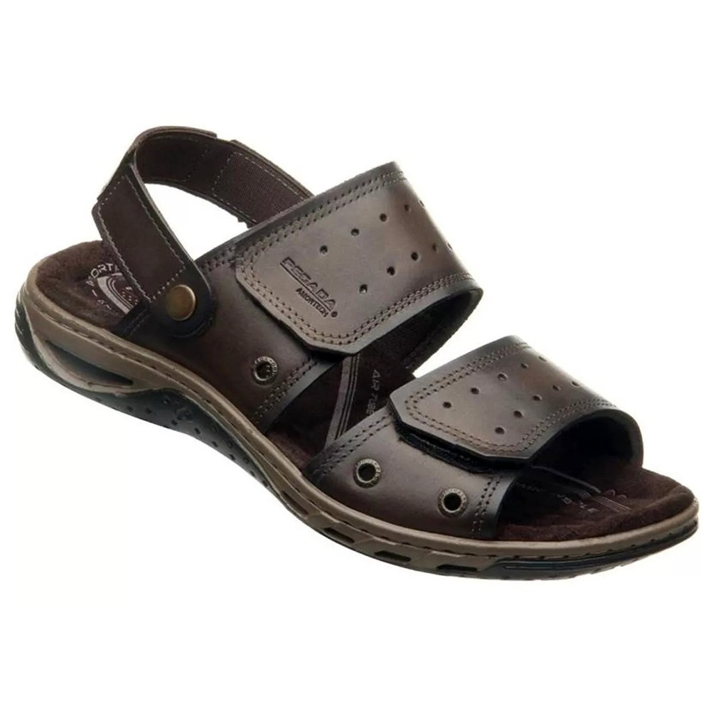 Sandália Couro Pegada Amortecedor 131668 Masculina – Marrom
