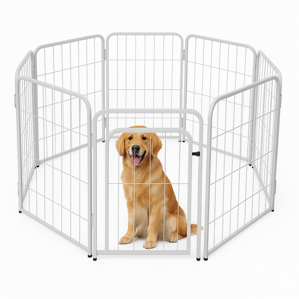 Cercado Grande PETYC Cachorros Cerca com 7 Módulos Portão Portátil – Qualidade Segurança