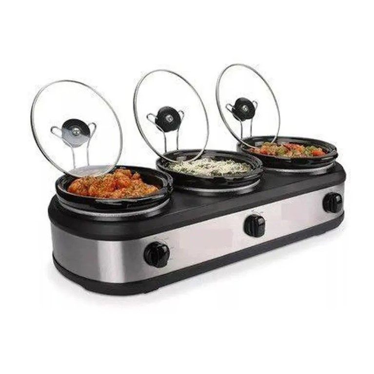 Rechaud Elétrico Triplo Buffet Slow Cooker 127V M