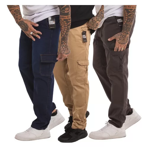 5 Calças Cargo Moda Masculina Bolso Lateral Stree