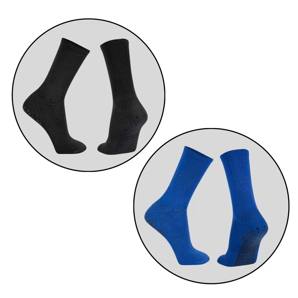 KIT 2 PARES MEIA CROSSFIT CORRIDA FUTEBOL ACADEMIA COM ANTIDERRAPANTE TAMANHO 38 AO 43