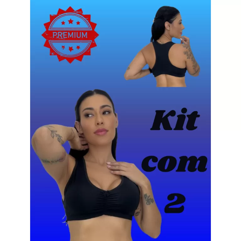 Kit 2 Sutiãs lingerie Microfibra Top Camiseta Boj