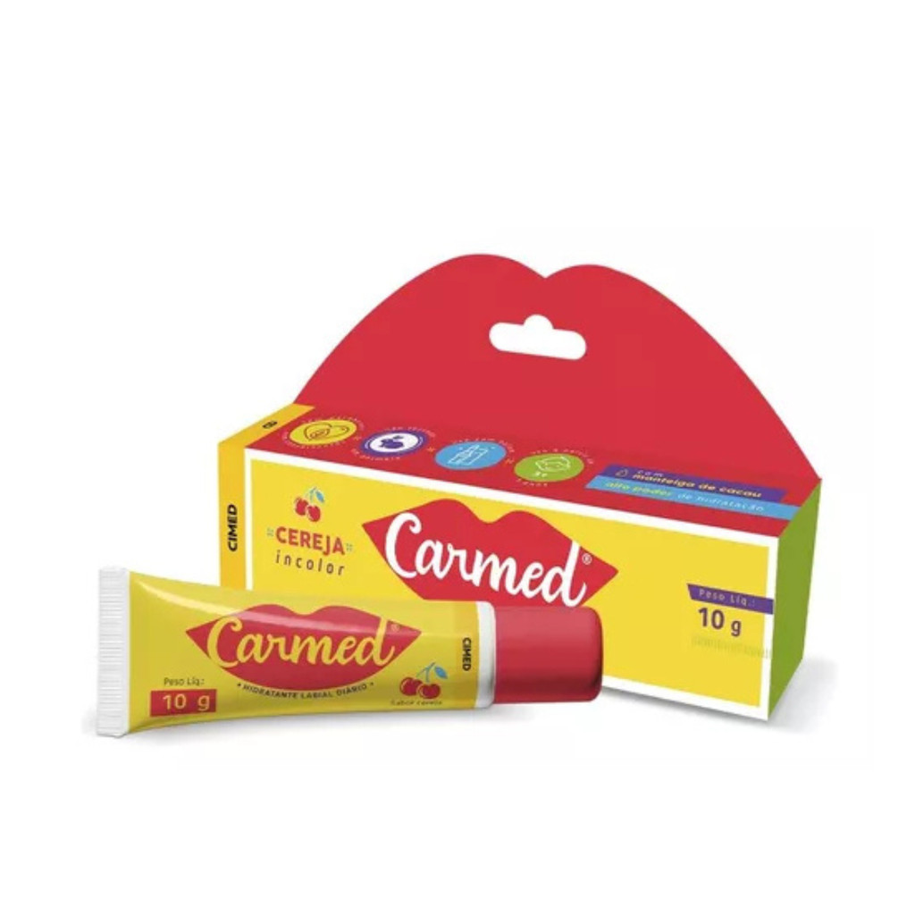 Carmed Creme Hidratante Protetor Labial Sabor Cereja 10g